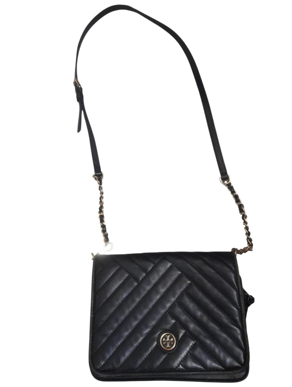 Tory Burch Black Quilted Leather Chain Shoulder Crossbody Bag - Picture 5 of 16